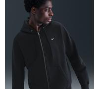 Nike Solo Swoosh Fleece-Kapuzenjacke mit durchgehendem Reißverschluss (Herren) - Schwarz M HV1084-010