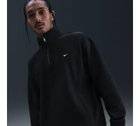Nike Solo Swoosh Fleece-Oberteil mit Viertelreißverschluss (Herren) - Schwarz XS HV1094-010