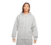 Nike Solo Swoosh Herren Full-Zip Hoodie, Dark Grey Heather/White, Medium
