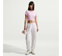 NIKE Sportswear Chill Knit Cropped T-Shirt Damen 665 - pink foam/sail XL