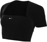 Nike Sportswear Chill Knit Eng Anliegendes Mini-Rib Crop Top (Damen), Black/Sail, HJ1299-010, L