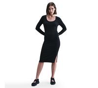 NIKE Sportswear Chill Knit langarm Midikleid Damen 010 - black/sail L