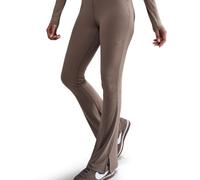 Eng anliegende Nike Chill Knit Mini-Rib-Leggings mit ausgestelltem Bein für Damen - Braun XS (EU 32-34) FQ2113-233