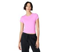 Nike Sportswear Chill Knit Mod-Crop-T-Shirt Für Damen, Lt Magenta/White, FV5508-504, XL
