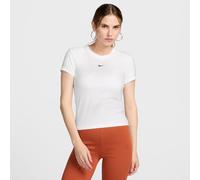 NIKE Sportswear Chill Knit Mod-Cropped T-Shirt Damen 100 - white/black M