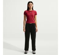 NIKE Sportswear Chill Knit Mod-Cropped T-Shirt Damen 613 - team crimson/white M