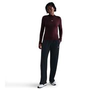 Nike Sportswear Chill Knit Schmal Geschnittenes Longsleeve Mit Stehkragen Für Damen, Burgundy Crush/Sail, HV5027-652, 2XL