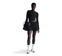 NIKE Sportswear Chill Knit Slim Cropped Langarmshirt Damen 011 - black/white L