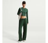 NIKE Sportswear Chill Knit Slim Cropped Langarmshirt Damen 326 - fir/white XXL