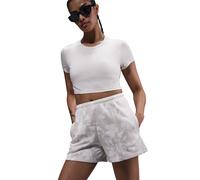 NIKE Sportswear Chill Terry Mid-Waist 4" Printed French Terry Shorts Damen 104 - lt orewood brn/sail L