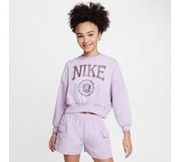 NIKE Sportswear Club Boxy Crewneck Sweatshirt Mädchen 537 - doll/taupe grey XS (122-128 cm)