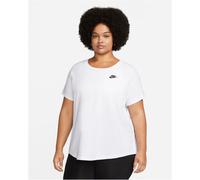 NIKE Sportswear Club Essentials Oversize T-Shirt Damen 100 - white/black 4X