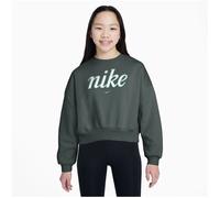 Nike Sportswear Club Fleece-Sweatshirt mit Rundhalsausschnitt für Mädchen mit kastiger Passform - Grün L FZ5566-339
