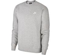 Nike Herren Long Sleeved T-Shirt M NSW Club CRW BB, Dk Grey Heather/(White), M-T, BV2662