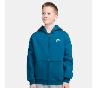 Nike Sportswear Club Fleece Felpa Con Cappuccio Full Zip Green Abyss/White da Ragazzi Kind XL XL