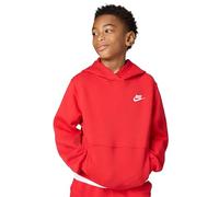 Nike Kinder Kapuzenpullover Club Fleece Big Kids Hoodie FD3000-657 128-137 University Red/White