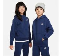 Kapuzensweatshirt NIKE SPORTSWEAR "CLUB FLEECE BIG KID'S PULLOVER HOODIE" Gr. XS (122), blau (midnight navy, white) Kinder Sweatshirts (55678846-XS) midnight navy, white