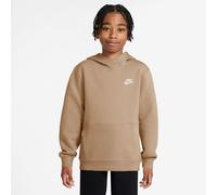 Kapuzensweatshirt NIKE SPORTSWEAR "K NSW CLUB FLC HDY LBR", Jungen, Gr. XL (164/170), beige (linen, weiß), angeraute Sweatware, Obermaterial: 80% Baumwolle, 20% Polyester, unifarben, Basic normal, Run