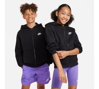 Nike Sportswear Club Fleece-Hoodie mit durchgehendem Reißverschluss - Jungen Schwarz/Weiß Kind/Mädchen S S