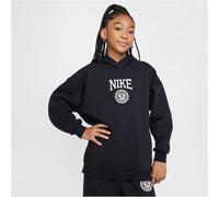 Nike Sportswear Club Fleece Oversize-Hoodie Für Ältere Kinder (Mädchen), Black/White, HJ3371-010, L