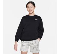 Nike Club Fleece Oversized Crew Sweatshirt Mädchen-Schwarz schwarz | Größe: S