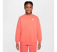 Nike Mädchen Pullover Club Fleece Sweatshirt FD2923-814 122-128 Magic Ember/White