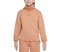 Nike Kinder Pullover Sportswear Club Fleece Funnel LS DJ6160-225 128-137 Amber Brown/Metallic Gold