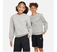 Nike FD3006-063 K NSW Club FLC Crew LS LBR Sweatshirt Unisex DK Grey Heather/White Größe XL