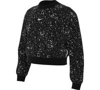 Nike Sportswear Club Fleece Sweatshirt Mit Rundhalsausschnitt Für Ältere Kinder (Mädchen), Black/Metallic Silver, HF4393-010, XL