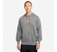NIKE Sportswear Club French Terry Hoodie Herren 063 - dk grey heather/lt smoke grey/white M