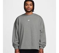 NIKE Sportswear Club French Terry Oversize Sweatshirt Herren 063 - dk grey heather/white 3XL