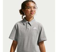 NIKE Sportswear Club Knit Poloshirt Kinder 063 - dk grey heather/white XL (158-170 cm)