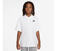 NIKE Sportswear Club Knit Poloshirt Kinder 100 - white/black M (137-147 cm)