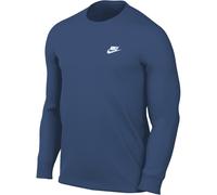 Herren Tennis-Langarm-T-Shirt Nike Sportswear Club Long Sleeve - midnight navy/white - Blau (M)