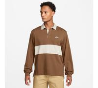 NIKE Sportswear Club Rugby langarm Poloshirt Herren 270 - ale brown/phantom/phantom S