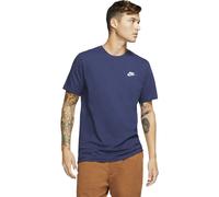 Nike Herren T-Shirt Sportswear Club, Midnight Navy/White, M, AR4997-410