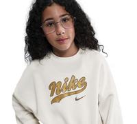 NIKE Sportswear Cropped Fleece Sweatshirt Mädchen 133 - sail/metallic gold M (137-146 cm)