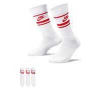 Nike - "Sportswear Essential" Socken für Herren/Damen Unisex, Alltag (3er-Pack) (Weiß/Königsblau) EU 42 - 45