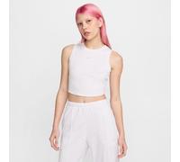 NIKE Sportswear Essentials Geripptes, verkürztes Tanktop Damen 051 - birch heather/lt orewood brn M