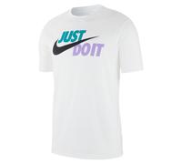 NIKE Sportswear JUST DO IT T-Shirt Herren 101 - white/spirit teal/atomic violet/black XS