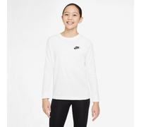 NIKE Sportswear Langarmshirt Kinder 100 - white/black S (128-137 cm)