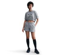 NIKE Sportswear Phoenix Fleece Mid-Waist Shorts Damen 063 - dk grey heather/sail XL