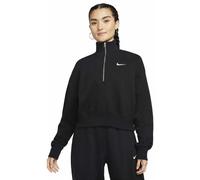 NIKE SWEATSHIRT W NSW PHNX FLC QZ CROP US:XS Schwarz