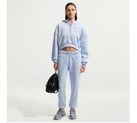 NIKE Sportswear Phoenix Fleece Oversize Cropped Henley Hoodie Damen 407 - hydrogen blue/sail S