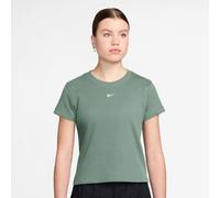 Nike Geripptes Kurzarm-T-Shirt mit enger Passform (Damen) - Grün XS (EU 32-34) HV4994-006