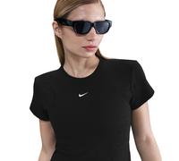 Nike Geripptes Kurzarm-T-Shirt mit enger Passform (Damen) - Schwarz XXL (EU 52-54) HV4994-010