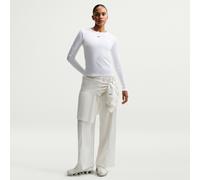 NIKE Sportswear Rib Tight Langarmshirt Damen 100 - white/black XL