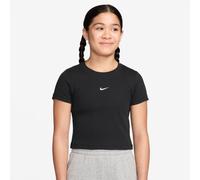 NIKE Sportswear Slim Cropped Ribbed T-Shirt Mädchen 010 - black M (137-146 cm)
