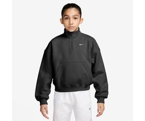 NIKE Sportswear Studio Fleece Oversize 1/4-Zip Sweatshirt Mädchen 010 - black/white S (128-137 cm)