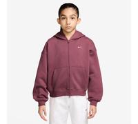 NIKE Sportswear Studio Fleece Oversize Kapuzenjacke Mädchen 654 - pink smoke/white L (146-156 cm)